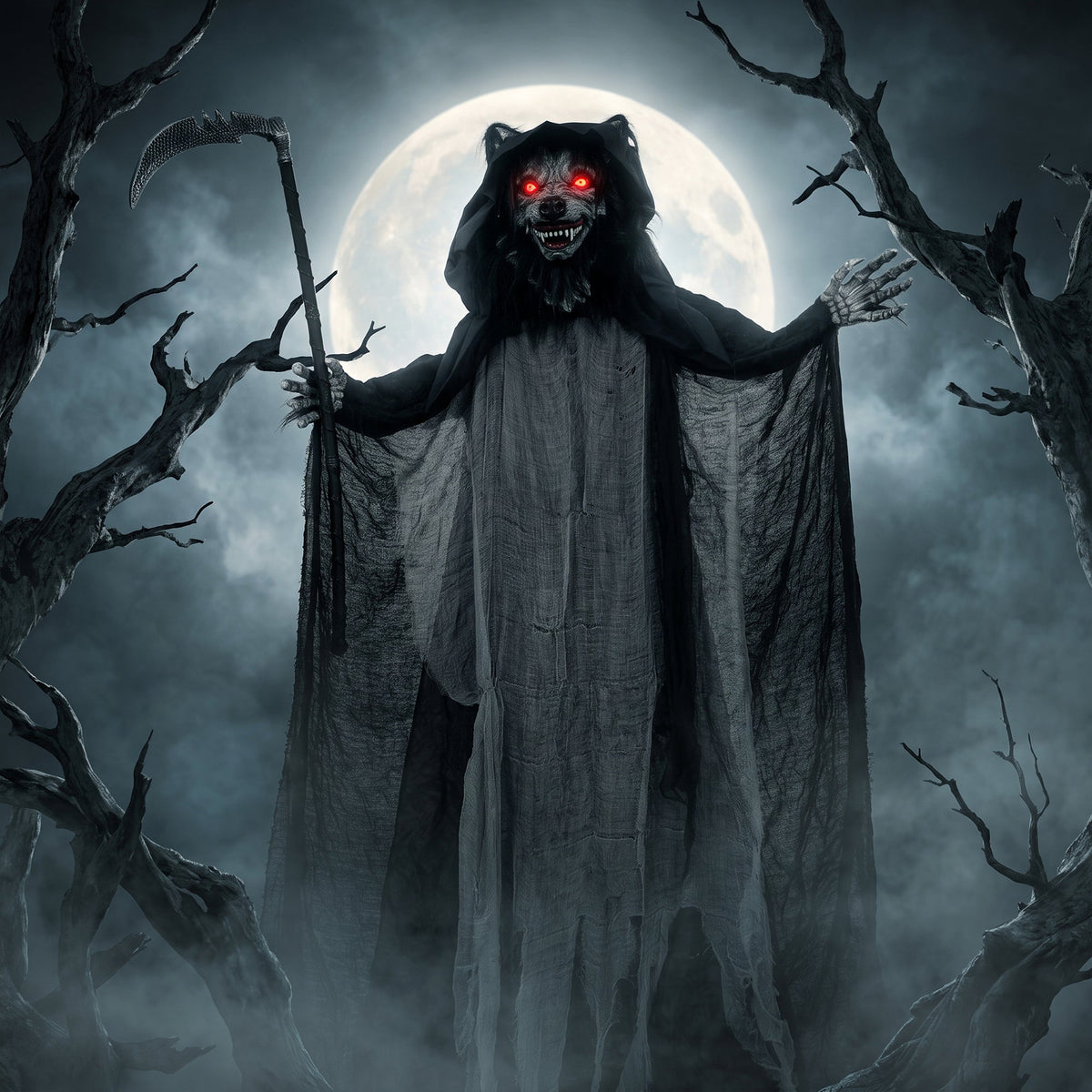 Animated Werewolf Halloween Decoration - 170cm