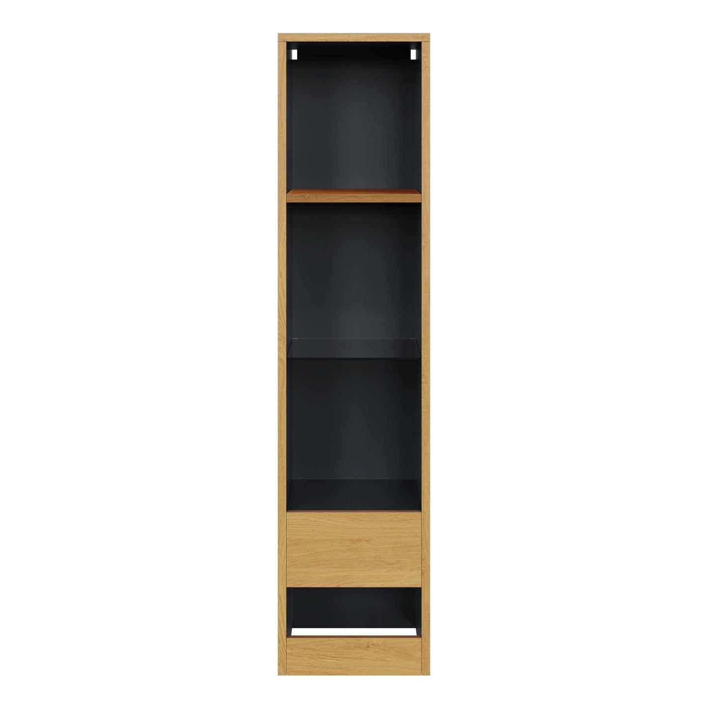 Leon Tall Shelving unit Oak 4 Shelves