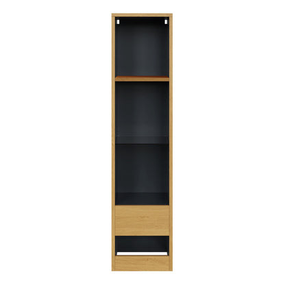 Leon Tall Shelving unit Oak 4 Shelves