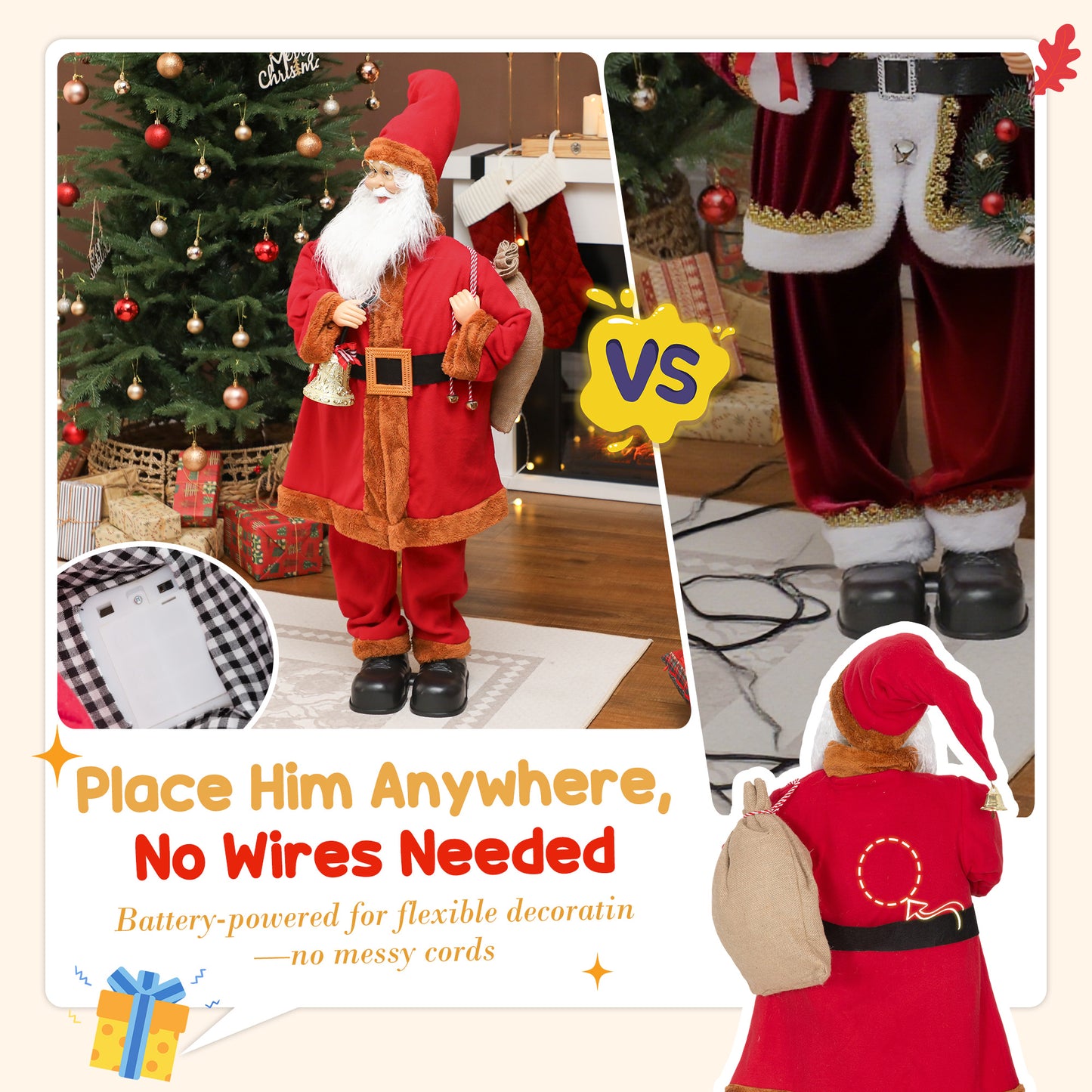 Santa Christmas Decoration - 120cm