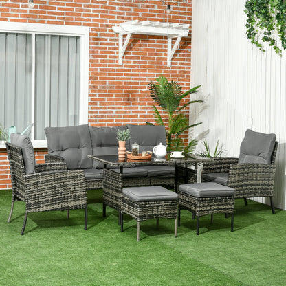 5 Seater Rattan Garden Furniture Set