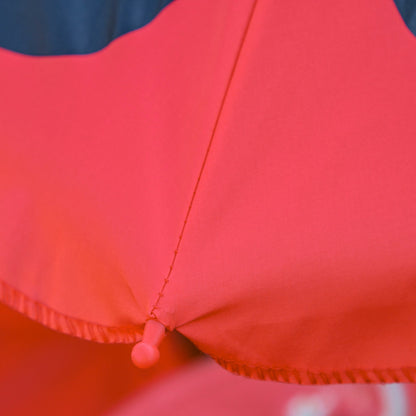 Kids Folding Picnic Table and Chairs Set Ladybug Pattern Outdoor w/ Parasol