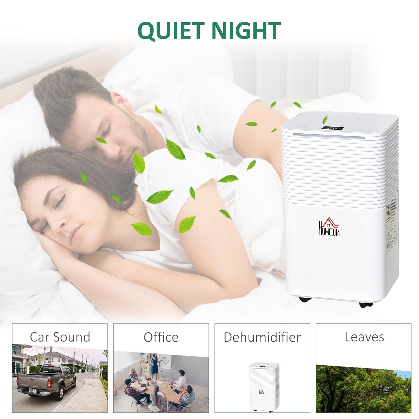 12L/Day 2000ML Portable Electric Quiet Dehumidifier for Home Laundry Room