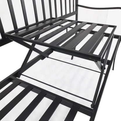 Metal Bench W/Table