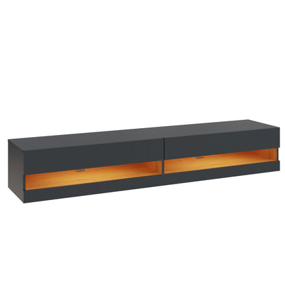 Leon TV Unit Grey 2 Shelves 2 Drawers