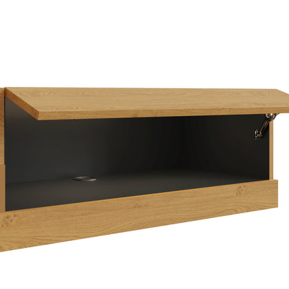 Leon TV Unit Oak 2 Shelves 2 Drawers