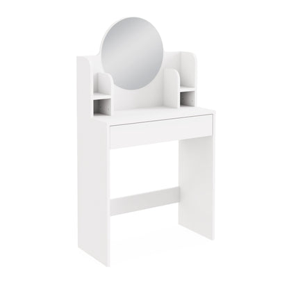 Idis Tall Dressing Table White 2 Shelves