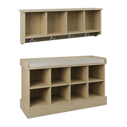 Kempton Shoe Storage Oak 12 Shelves