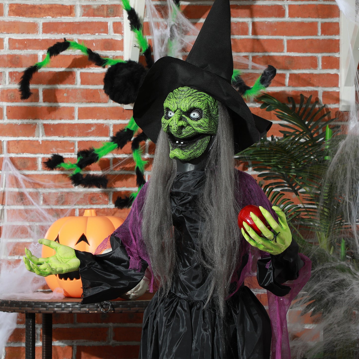 Animated Witch Halloween Decoration - 180cm