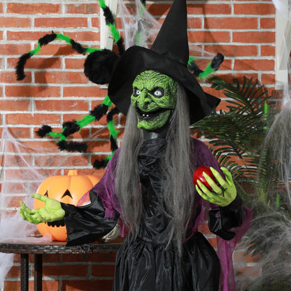 Animated Witch Halloween Decoration - 180cm