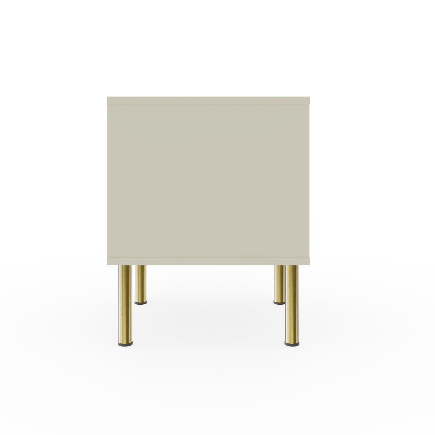 Nervata Side Table White & Gold 1 Shelf 1 Drawer