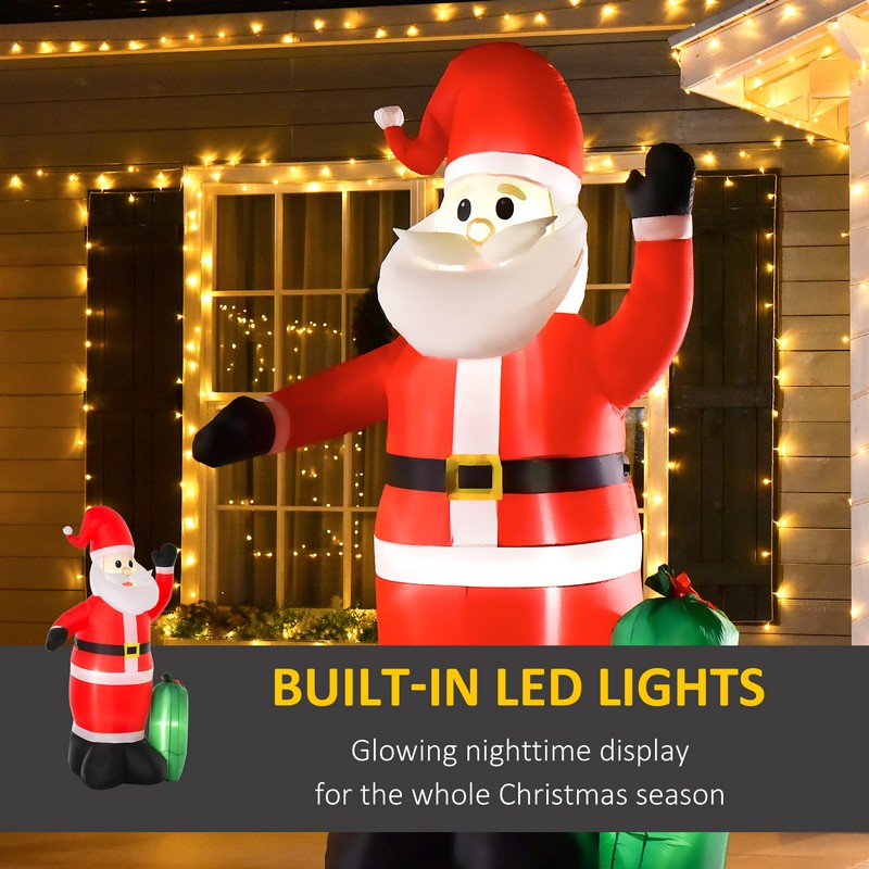 7.5ft Inflatable Christmas Santa Claus with LED Air Blown Xmas Décor Holiday Outdoor Yard Decoration