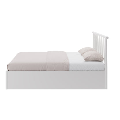 Fusum Small Double Ottoman Bed White 5 x 7ft