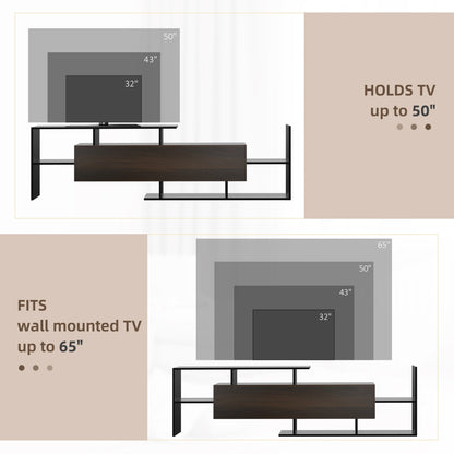 Modern TV Cabinet with Wall Shelf
