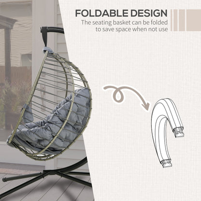 Outsunny PE Rattan Swing Chair