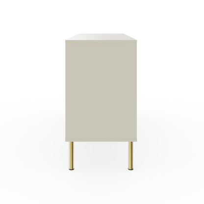 Nervata Large Sideboard White & Gold 2 Doors 4 Shelves 3 Drawers