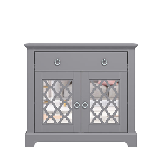 Honition Sideboard Grey 2 Doors 2 Shelves 1 Drawer