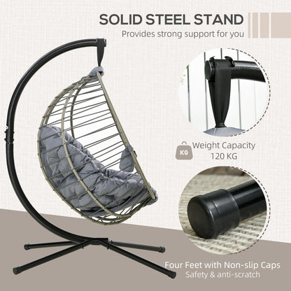 Outsunny PE Rattan Swing Chair