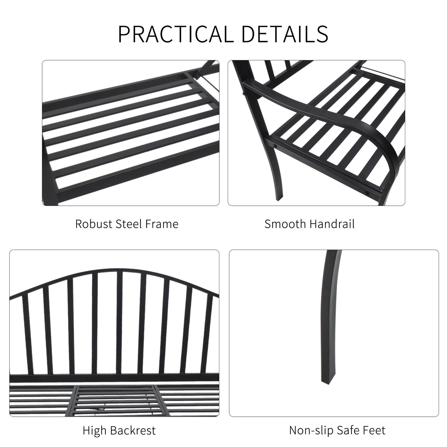 Metal Bench W/Table