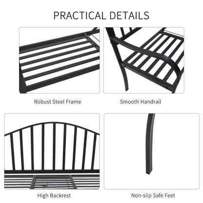 Metal Bench W/Table