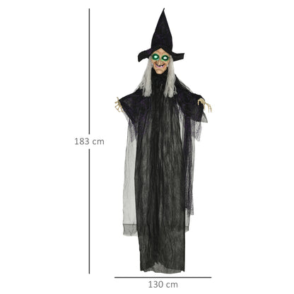 Animated Witch Halloween Decoration - 183cm