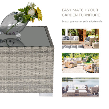 Square PE Wicker Rattan Table