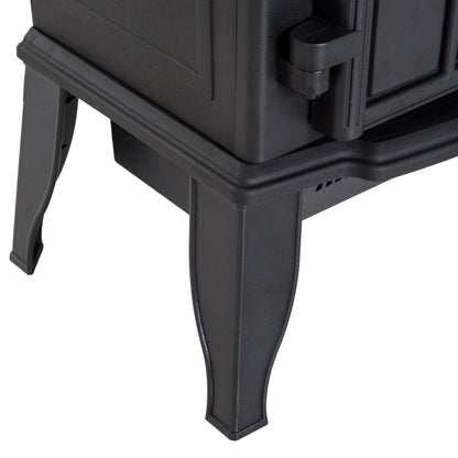 Electric Fireplace Heater Freestanding Stove with LED Flame Effect 1000W/2000W-Black