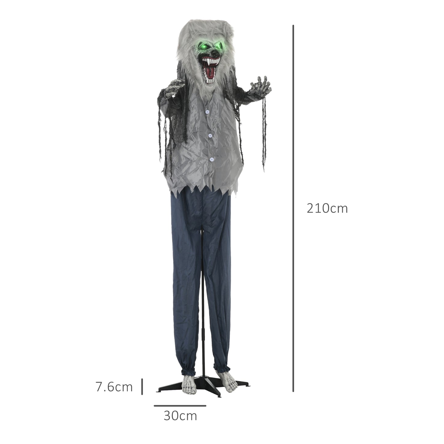 Animated Werewolf Halloween Decoration - 210cm