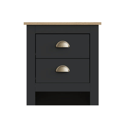 Lancaster 4 Piece Bedroom Furniture Set Black
