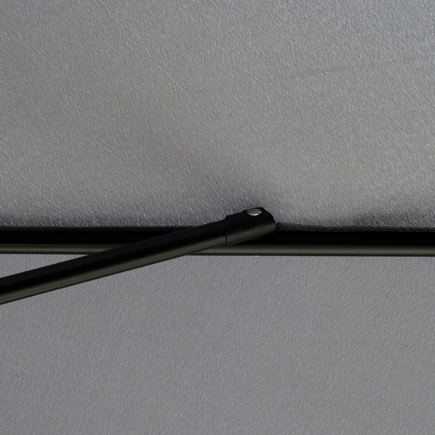 Outsunny 2.66M Patio Umbrella Garden Parasol Outdoor Sun Shade Table Umbrella With Ruffles 8 Sturdy Ribs Charcoal Grey