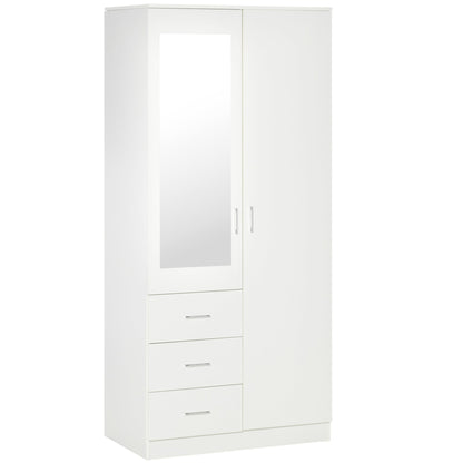 Modern Mirror Wardrobe 2 Door Storage Cupboards Home Storage Organisation Furniture with Adjustable Shelf