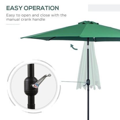3M Tilting Parasol Garden Umbrellas