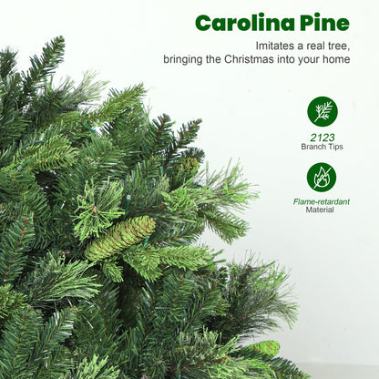 7ft Christmas Tree Artificial - Multicoloured 3017 Tips