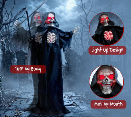 Animated Grim Reaper Halloween Decoration - 170cm