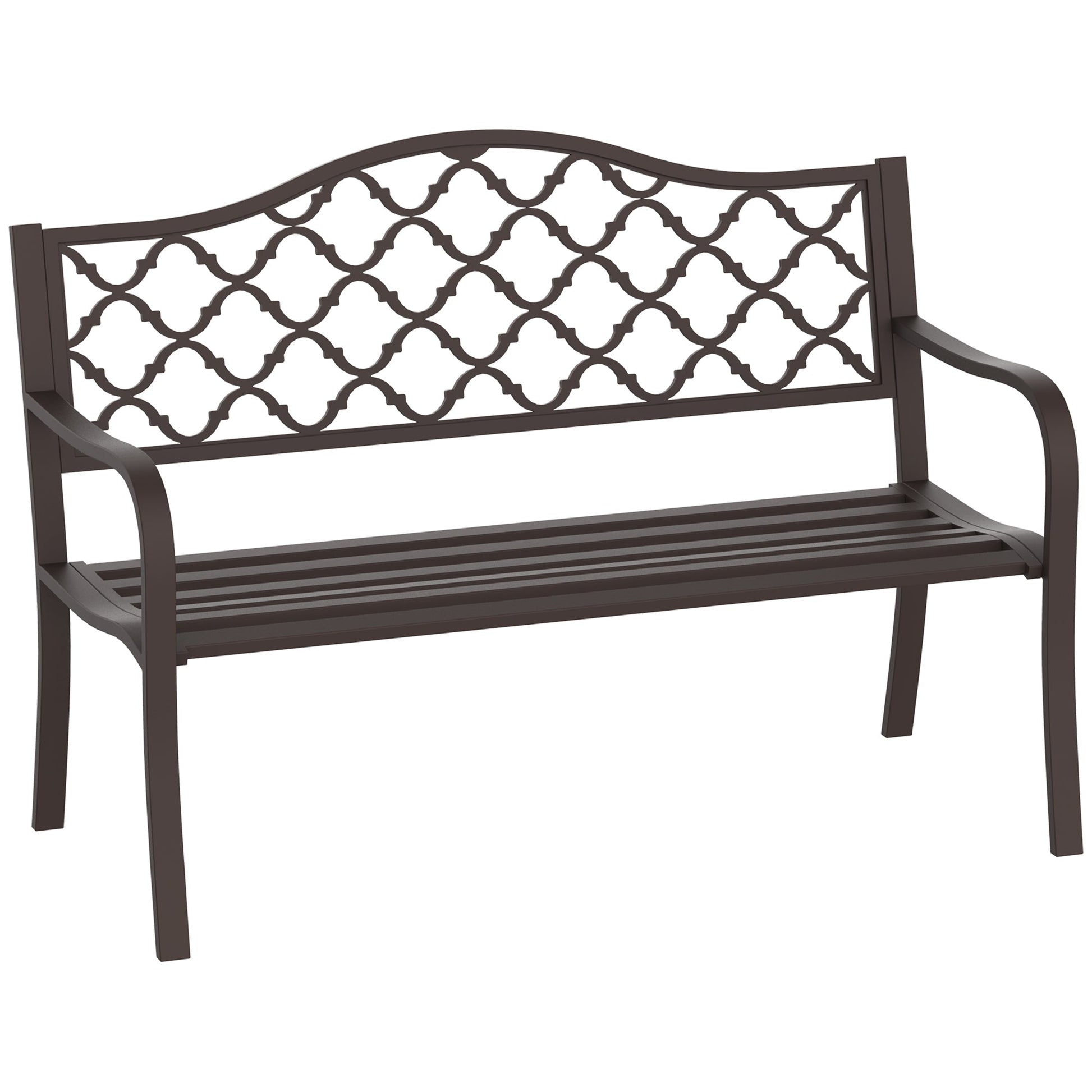 Antique Style Outdoor Cast Iron Front Porch Bench Path Chair Seat Outdoor Primary Image
