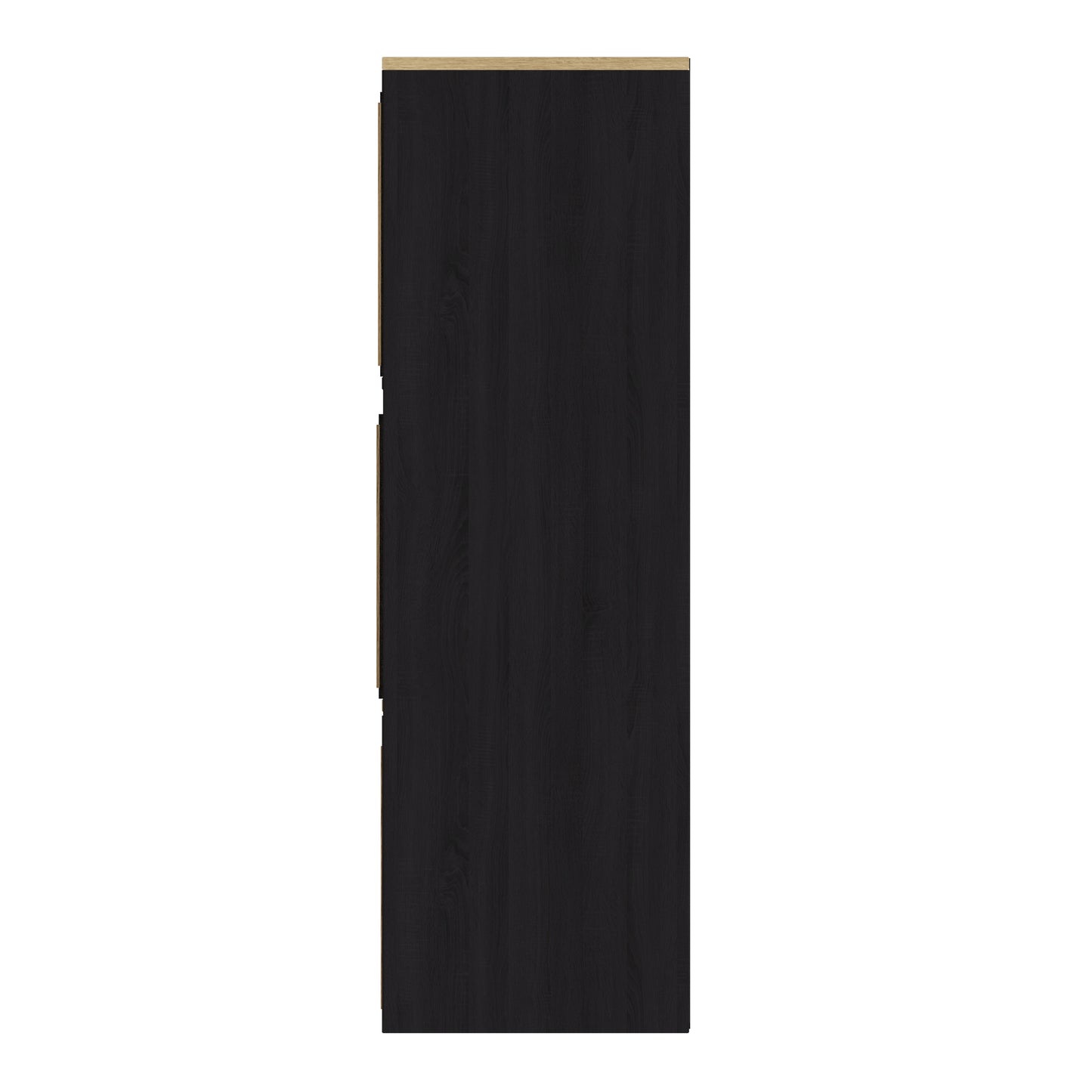 Kube Sideboard Black & Light Oak 4 Shelves 5 Drawers