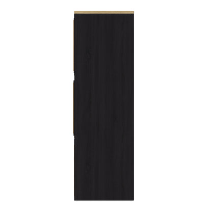 Kube Sideboard Black & Light Oak 4 Shelves 5 Drawers