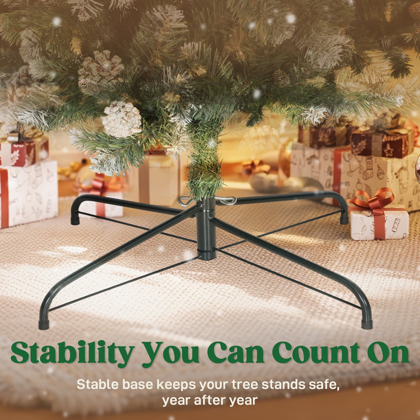 8ft Pinecone Christmas Tree Arch Artificial - White Frosted Green  1800 Tips