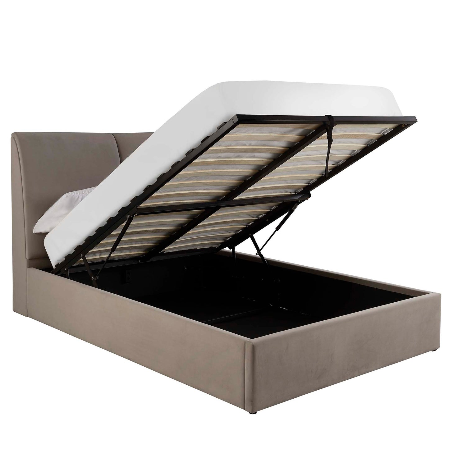 Montrel Double Ottoman Bed Natural 5 x 7ft