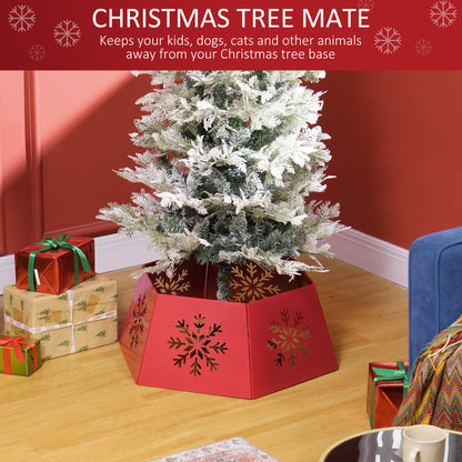Christmas Tree Skirt Metal Red   Tips
