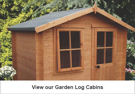 Garden log cabins, wooden cabins on sale