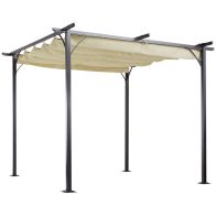 See more information about the Outsunny 3 X 3(M) Metal Pergola With Retractable Roof