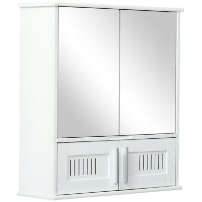 Product photograph of Kleankin Bathroom Mirror Cabinet from QD stores
