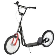 See more information about the Homcom 90-96cm Kids Kick Scooter With Adjustable Handlebar Inflatable Wheels Brakes Black