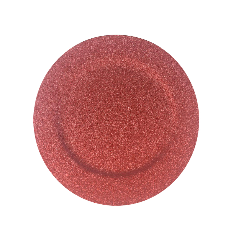 Red Glitter Charger Plate