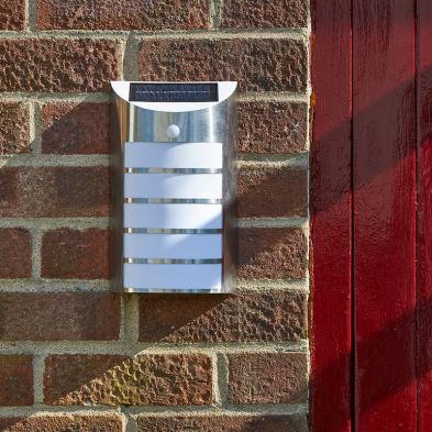 Product photograph of Solar Garden Security Wall Light 5 White Led - 26 5cm By Smart Solar from QD stores