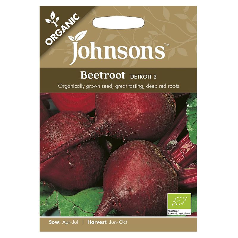 Johnsons Organic Beetroot Detroit 2 Seeds