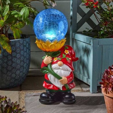 Gnome Solar Garden Light Ornament Decoration Multicolour Led 41cm By Smart Solar
