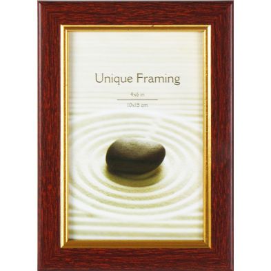 Product photograph of Unique Framing Mahogany Photograph Frame 6 X 4 from QD stores