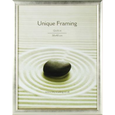 Product photograph of Classic Silver Photograph Frame 16 X 12 from QD stores